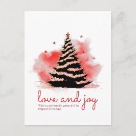 Navidad Amor y Alegría, Elegante Negro y Rojo 