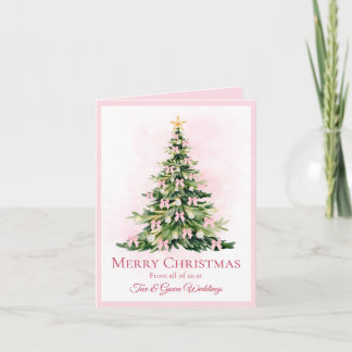Navidad árbol acuarela rosa elegante no foto