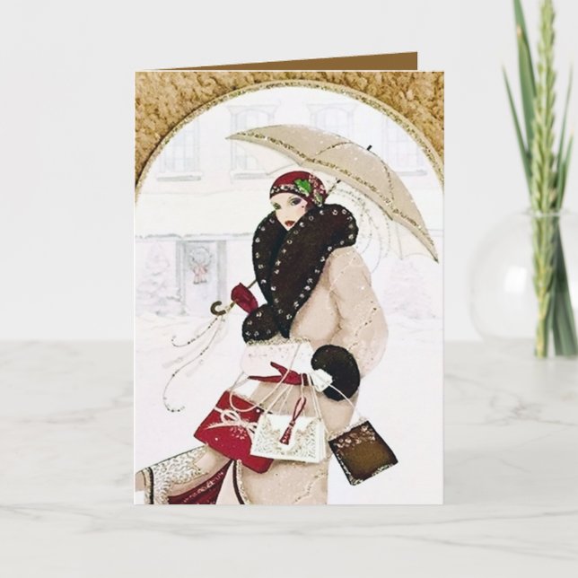Navidad Art Deco retro vintage (Anverso)