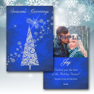 Navidad azul elegante de la plantilla