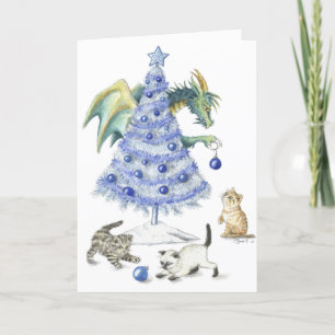 Navidad azul - tarjeta de felicitación