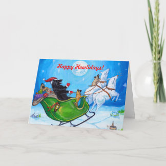 Navidad belga Notecard del perro pastor de