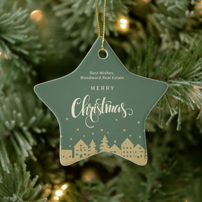 Navidad bienes raíces | Decoración de hogar retro  (Árbol)