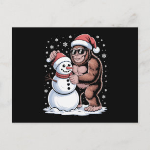 Navidad Bigfoot Sasquatch Muñeco de Nieve Sombrero