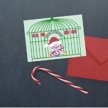 Navidad BlueBird en el Personalizable jaula Ornate