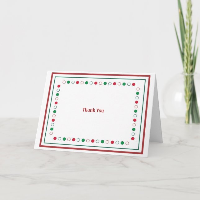 Navidad borde de puntos Tarjeta de vacaciones de S (Anverso)