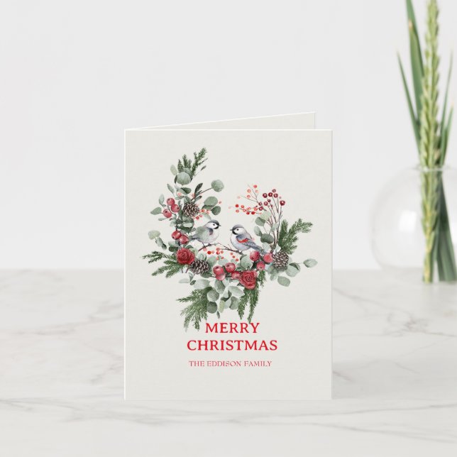 Navidad Bosque Minimalista Simple Fiesta 1  (Anverso)