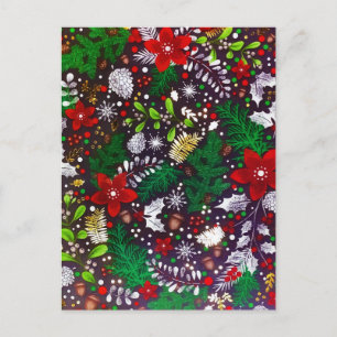 Navidad Botánica Forestal Vintage Festiva