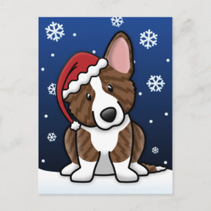 Navidad Brindle del Corgi Galés de la rebeca de