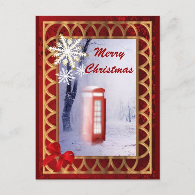 Navidad británico del paisaje del invierno (Anverso)