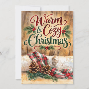 Navidad Cálida y Acogedora Conos de Pino a Cuadros