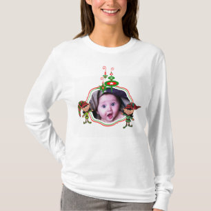 Navidad camiseta de encargo de la foto y del texto