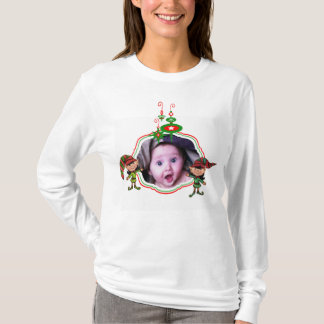 Navidad camiseta de encargo de la foto y del texto