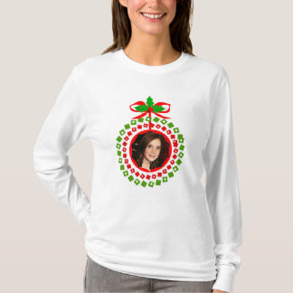 Navidad camiseta de encargo del ornamento de la