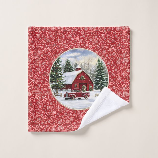 Navidad campestre vintage personalizable (Toallita)