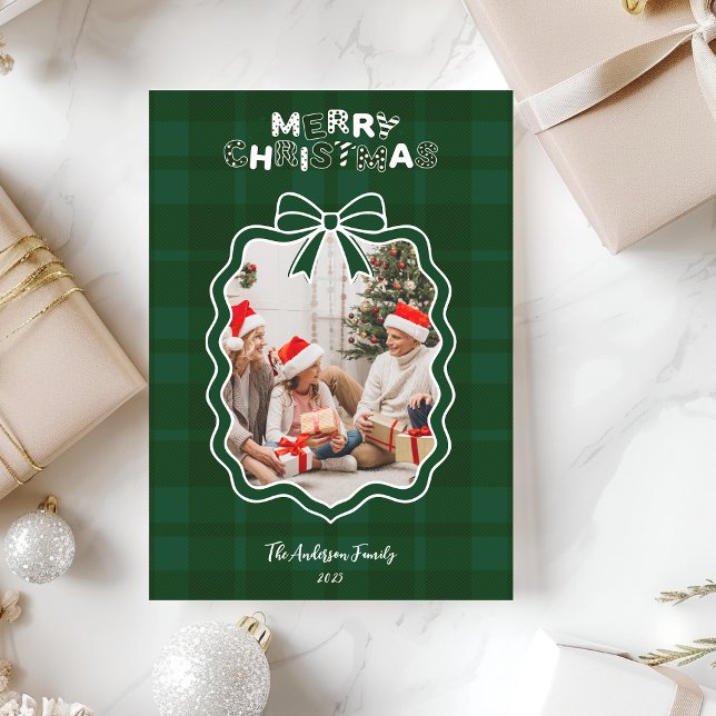 Navidad caprichosa de cuadros verdes retro (Subido por el creador)
