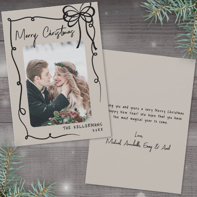 Navidad Caprichosa Dibujada a Mano (Hand Drawn Whimsical Christmas Holiday Card)