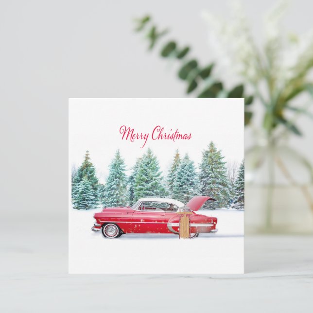 Navidad Chevrolet Rojo (Anverso de pie)