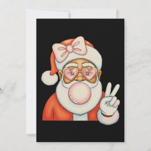 Navidad Chicle Burbuja Santa Negro Afroamericano