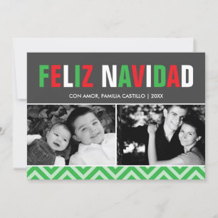 Navidad clásica roja y verde feliz