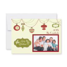 Navidad Clásica - Tarjeta de Navidad de 3x5