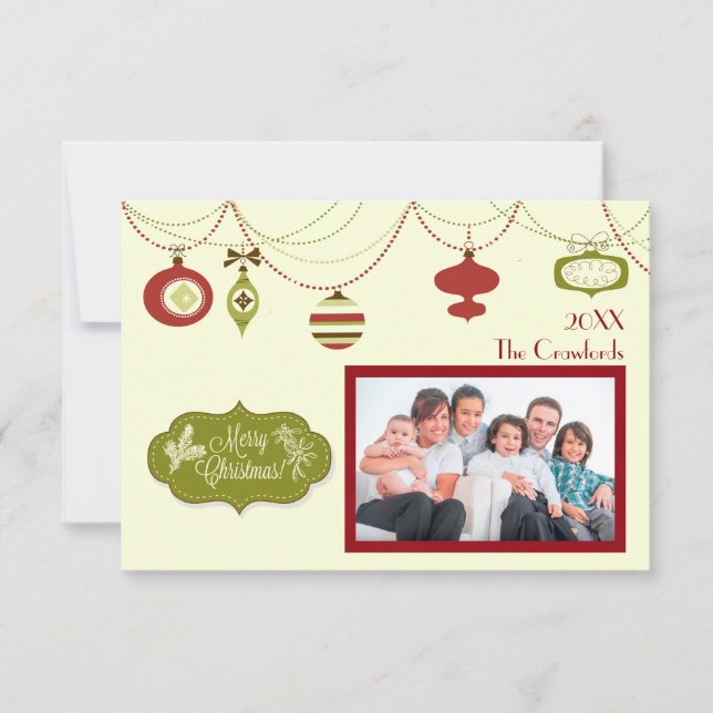 Navidad Clásica - Tarjeta de Navidad de 3x5 (Anverso)