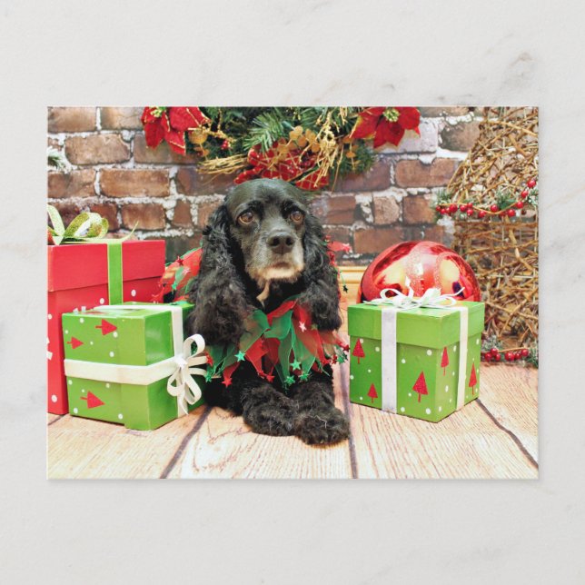 Navidad - cocker spaniel - lirio (Anverso)