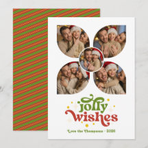 Navidad Colaje de Fotos Retro de Mitad de Siglo