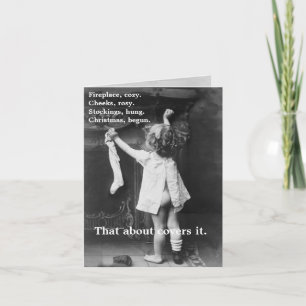 Navidad comenzado - tarjeta de nota