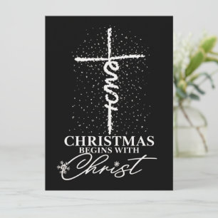 Navidad Comienza con Cristo Jesús Cruz Cristiano