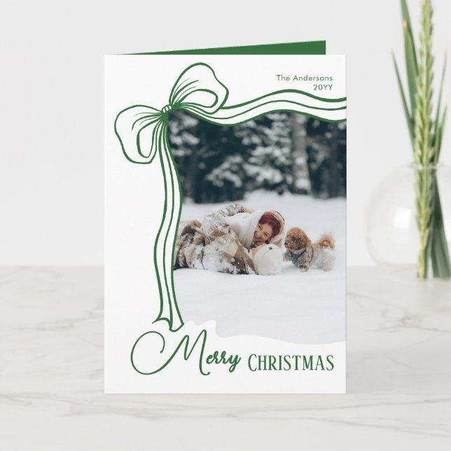 Navidad con Arco Dibujado a Mano Caprichoso Modern (Anverso)