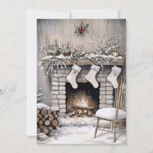 Navidad con Chimenea Acogedora