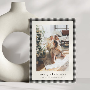 Navidad con Dos Fotos Verticales de Cuadro Escocés