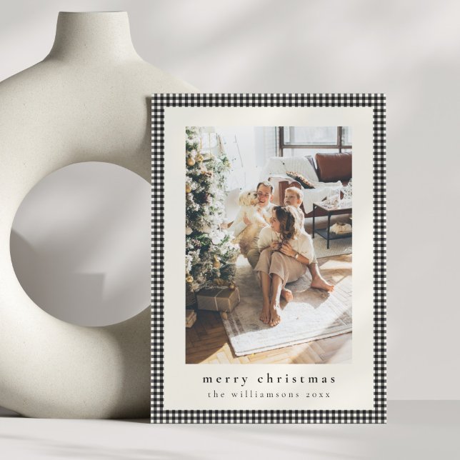Navidad con Dos Fotos Verticales de Cuadro Escocés (Subido por el creador)
