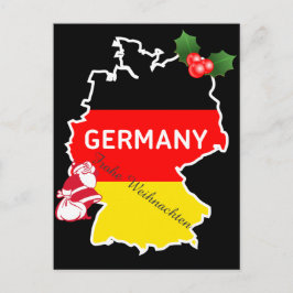 Navidad con el mapa, la bandera, y Santa alemanes