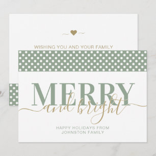 Navidad con estampado de lunares verde polvoriento