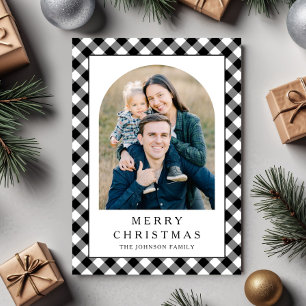 Navidad con foto a cuadros festivos