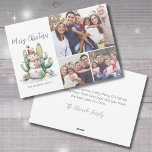 Navidad con Foto de Cactus<br><div class="desc">Tarjeta de Navidad con Foto de Muñeco de Nieve de Cactus Horizontal. Agrega un toque festivo a tus saludos navideños con este diseño caprichoso que presenta un muñeco de nieve de cactus en acuarela rodeado de cactus y suculentas verdes, todos adornados con luces navideñas coloridas. La obra de arte juguetona...</div>