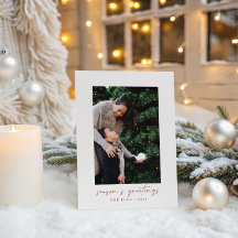 Navidad con foto de letra manuscrita moderna minim