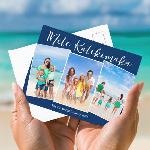 Navidad con foto familiar de 3 Mele Kalikimaka en