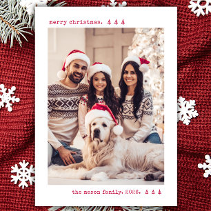 Navidad con Foto Familiar de Máquina de Escribir R