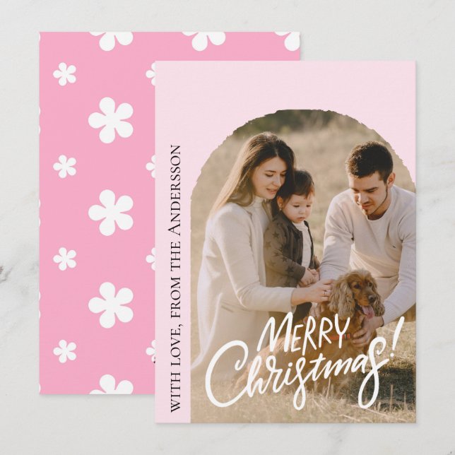 Navidad con Foto Moderna (Anverso / Reverso)