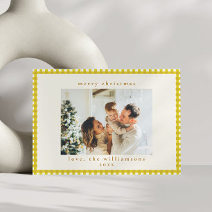 Navidad con Foto Personalizada de Cuadro Escocés A
