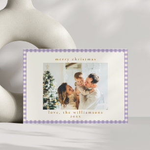 Navidad con Foto Personalizada de Cuadro Escocés L