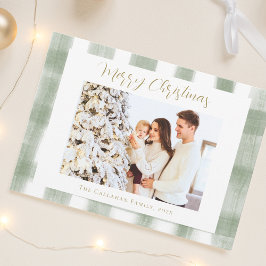 Navidad con foto personalizada de cuadros gingham