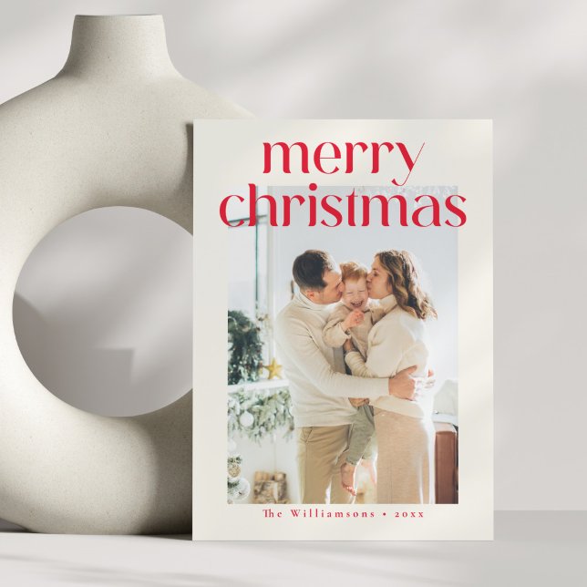Navidad con foto personalizada moderna minimalista (Subido por el creador)