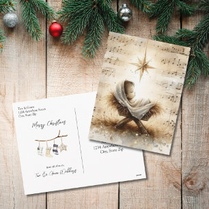Navidad con Jesús Niño Acuarela sin Foto