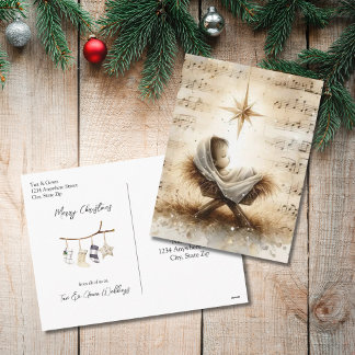 Navidad con Jesús Niño Acuarela sin Foto