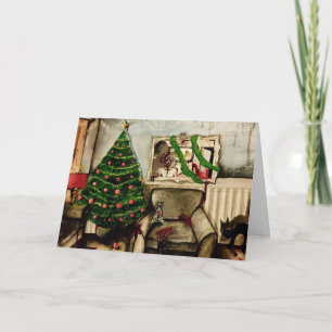 Navidad con la tarjeta de Navidad del zombi de los
