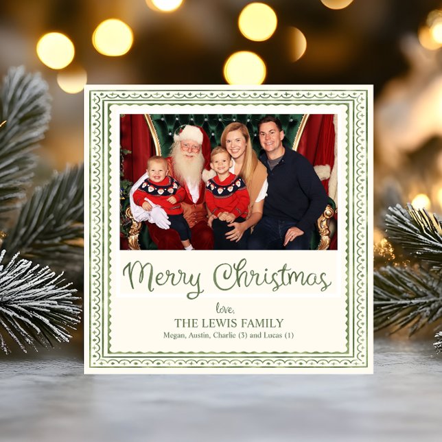 Navidad con Patrón de Vieira en Acuarela Verde (Subido por el creador)